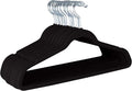 Laura Ashley 25 Pack Slim Velvet Hangers| Durable | Strong Plastic | Slim | Keeps Shape | Closet Organization | Black | Holds 10lbs | Holds Shape