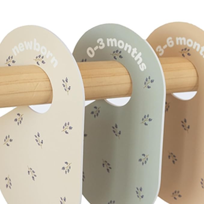 3 Sprouts Baby Closet Dividers Set of 8 - Toddler Clothes Organizer Hanger, Double-Sided Size Labels - Nursery Organization for Newborn Clothing, Infant, Boy & Girl - Blueberry