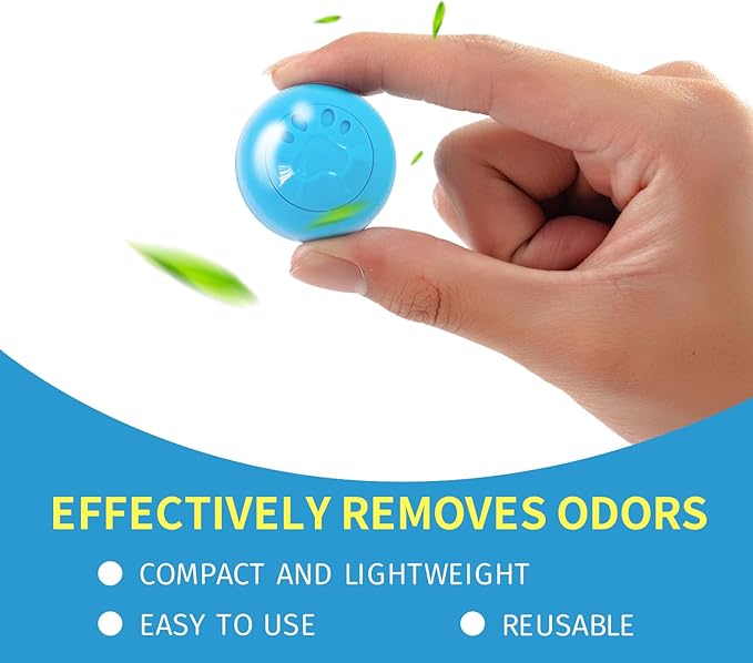MAXIMILIAN Shoe Deodorizer Balls 8pcs Professional Shoe Fresheners Balls Foot Odor Eliminator Odor-Fighting Freshener for Neutralizing Odor and Refreshing Sneaker Shoes, Wardrobe, Bags, Blue