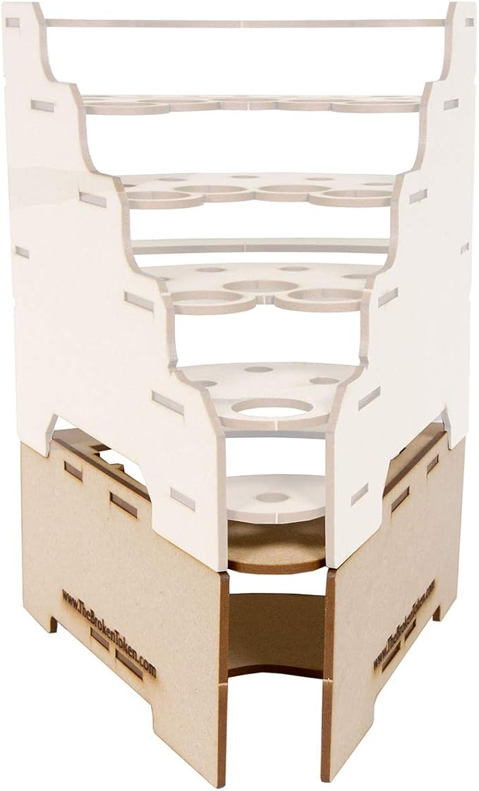 The Broken Token Modular Paint Rack - 45° Wedge Riser for Modular Paint Racks - Customize Your Setup, Reach Your Bottles, Brushes and Pots with Easy Organization & Access