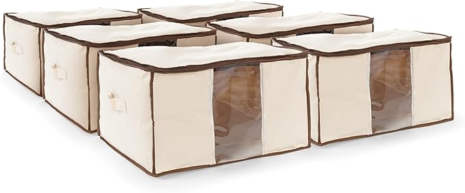 Covermates Keepsakes - Canvas Storage Bag - Premium Canvas - Carrying Handles - Dual Zipper Pulls - Indoor Storage, Natural