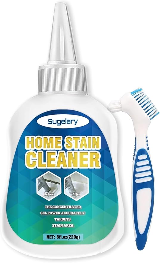 Sugelary Mold Stain Cleaning Gel, 8 fl oz All Purpose Cleaner for Washing Machine Gasket, Grout, Caulk, Shower, Sink, and Bathroom Surfaces
