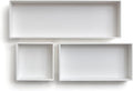 TRU RED Plastic Drawer Organizer Set, 3‑Piece, White – Modular Desk & Drawer Storage for Office Supplies