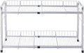 FlagShip 2 Tier Under Sink Organizers and Storage Rack Expandable Cabinet Shelf for Kitchen Bathroom Silver (17-25 inches)