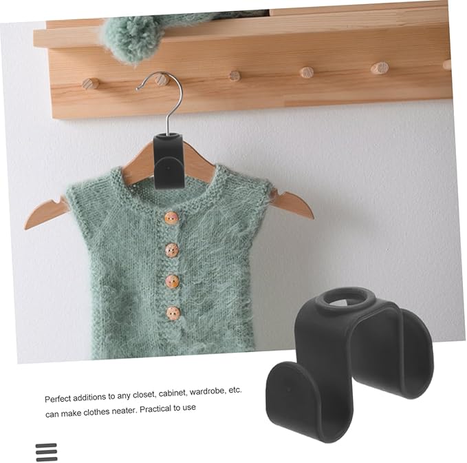 Homoyoyo 10pcs Closet Double Sided Hanger Hook Hangers for Clothes Hooks for Clothes Connector s Organizer Connecting Buckle s Double-Sided Connector s Abs