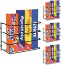 Evelots Kitchen Wrap Organizer - 4 Pack - Hold up to 4 Plastic, Foil, Paper, Wax - Cabinet Door, Wall Rack Basket - Sandwich, Freezer, Food Bag Storage - Laundry Supplies - Black