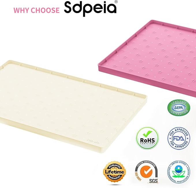 Sdpeia Under Sink Mat for [31" x 22"] Cabinet, Upgraded Silicone Waterproof Mat Kitchen Cabinet Liner Cabinet Protector Kitchen Organizers and Storage