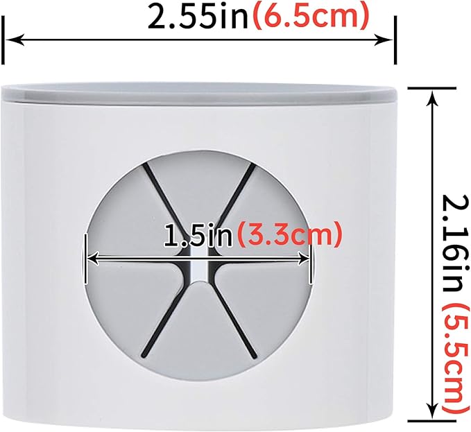 LaLand Electric Toothbrush Holder, Wall Mounted for Shower Space-Saving, Storage Organizer Caddy for Kids, Bathroom Decor (2, Grey)