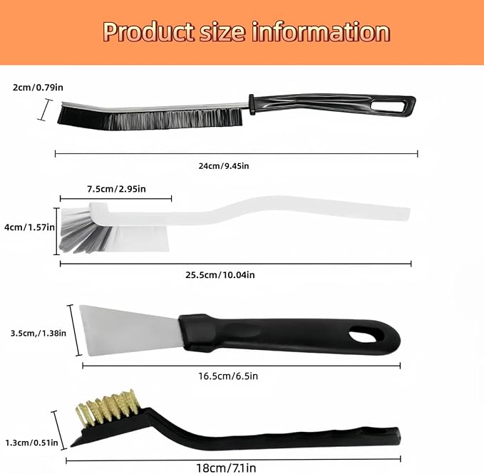 19Pcs Crevice Cleaning Brush Set, Hard Bristle Cleaning Brush，Multi Purpose Gap Brush for Kitchen,Bathroom, Window Tracks,Corner, Sink, Cup. Home Essentials Scrub Cleaning Tools