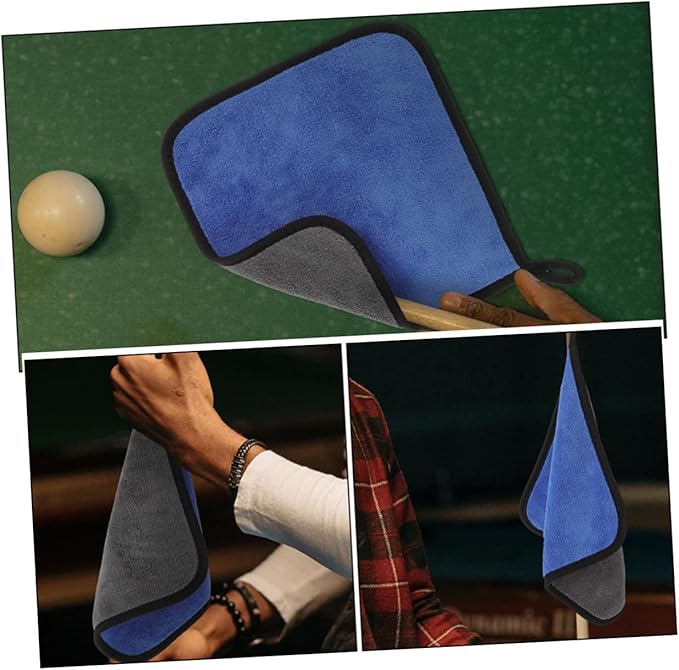 5pcs Pole Cloth Towel Professional Pools Cue Shaft Polisher Pool Stick Shaft Cleaner Billiard Pole Cleaner Accessories Cleaning Cloth Billiards Coral Fleece