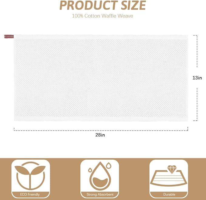 Nialnant Kitchen Hand Towels, 13 x 28 Inches, 100% Cotton Dish Towel for Home, Soft Dish Cloth for Kitchen, Super Absorbent Tea and Bar Towels