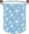Daisy hamper,Blue flower Laundry Basket,Baby Nursery Hamper,Waterproof foldable girls toy storage box,Dirty Clothes Hampers,Flower house decor(Daisy)