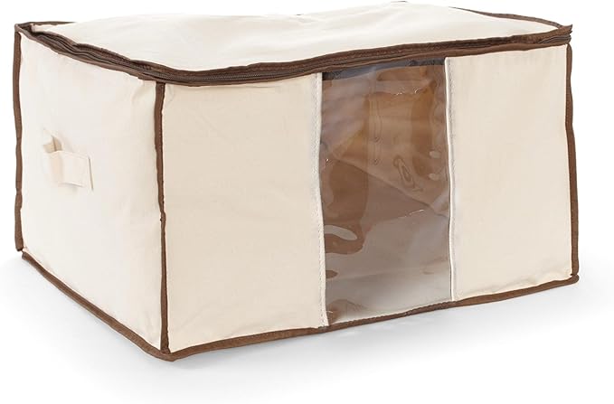 Covermates Keepsakes - Canvas Storage Bag - Premium Canvas - Carrying Handles - Dual Zipper Pulls - Indoor Storage, Natural