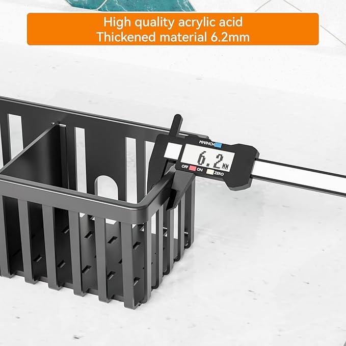 Yieach Black In Sink Sponge Holder for Kitchen Sink Organizer,3-In-1 In Sink Caddy with Suction Cups,Plastic Scrub Brush and Sink Ccrub Holder,New Home Must Haves Sponge Caddy,Dish Soap Rack,Dispenser