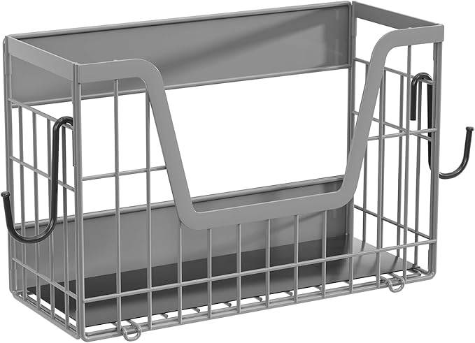Grey Magnetic Shelf for Fridge, 2 Set Potato and Onion Storage Bins, Magnetic Fruit Basket for Fridge Pantry Organizers & Storage, Magnetic Spice Rack for Refrigerator Kitchen Counter, Cabinet