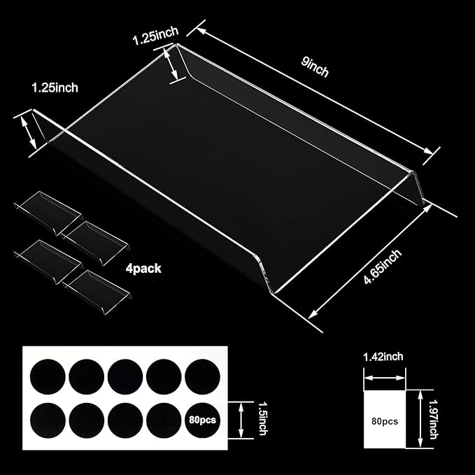 Acrylic Seasonings Spice Rack,Acrylic Spice Drawer Organizer,4 Tier,for Drawer/Countertop,Organize and Display Your Spices,and Seasonings(Jars not included)