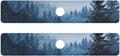 Kitchen Sink Splash Guard 2 PCS 30 Inch Sink Faucet Mat Splash Guard for Bathroom Countertop Water Absorbent Foldable Cuttable Soft Washable Watercolor Winter Mountain Blue
