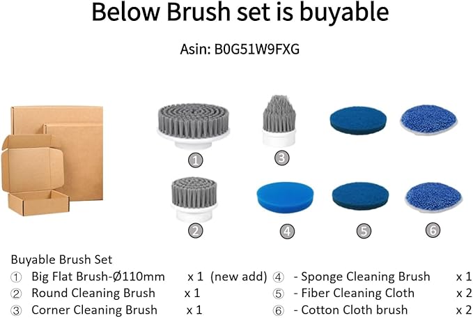 Benifi Electric Spin Scrubber Full-Body IPX7 Waterproof Cordless Bathroom Cleaning Brush with Power LCD Display and 8 Brush Heads