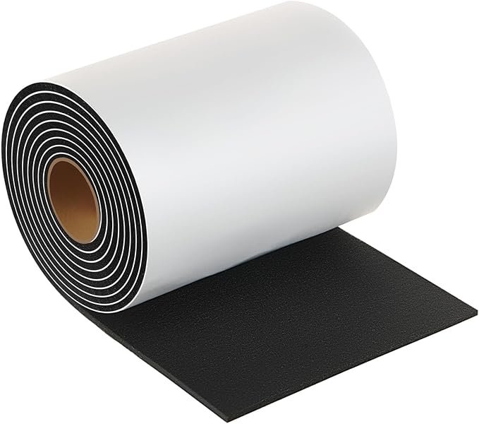 Furnigear Felt Furniture Pads - Heavy Duty Cuttable Strips with Adhesive Backing, Self-Adhesive Felt Strips, Pad, Tape Roll for Chair Legs, Hard Floor and Wall Protection (Black, 80 x 5 x 0.14 Inch)