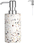 Luxspire Soap Dispenser, Hand Soap Dispenser with Replacement Pump Head, Refillable Hand Soap Dispenser, Pump Bottle Dispenser for Bathroom, Kitchen, 10.8oz/320ml, Terrazzo