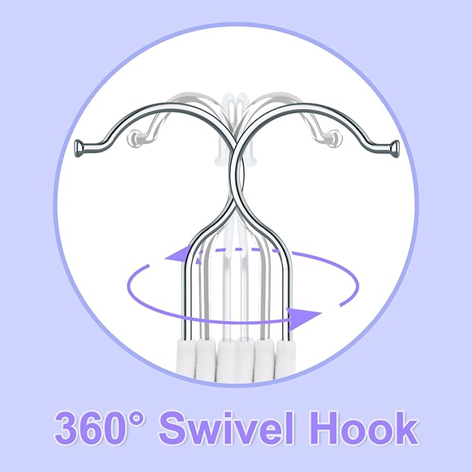 White Velvet Kids Hangers 50 Pack - 11" Ultra Thin Non-Slip Clothes Hangers for Baby/Toddler/Daycare | 360° Rotating Hooks, Space-Saving Nursery Organization
