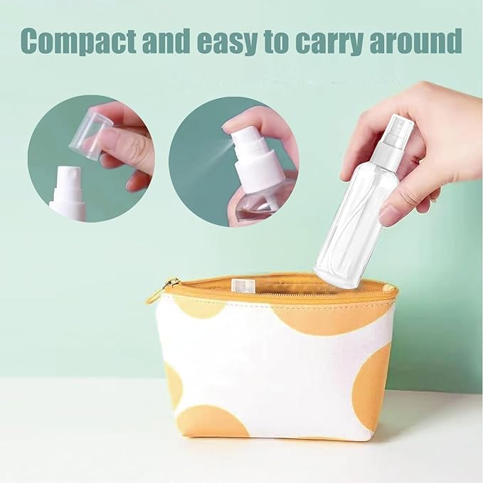 Small Spray Bottle, Spray Bottles, Clear Empty Fine Mist Plastic Mini Travel Bottle Set, Small Refillable Containers, 2 * 50ml, 2 * 100ml