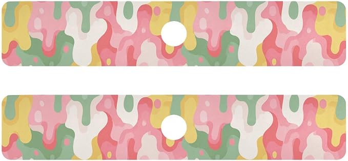 Kitchen Sink Splash Guard 2 PCS 30 Inch Sink Faucet Mat Splash Guard for Bathroom Countertop Water Absorbent Foldable Cuttable Soft Washable Multicolored Drips