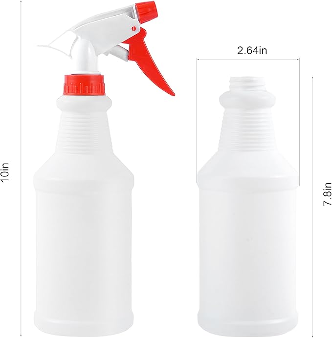 6 Pcs 16 Oz Spray Bottles，Adjustable Empty Spray Bottle for Cleaning Solutions，Spray Bottles Bulk，Refillable Spray Bottle for Planting, Water, Bathroom and Kitchen, BBQ, Commercial and Pet