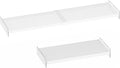 WEJIPP Closet Organizer Tension Shelves Expandable Cabinet Storage Shelving Rack Heavy Duty Metal DIY Divider for Cabinet Wardrobe Cupboard Pantry Kitchen Bedroom,White,2packs