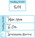 Name Bubbles - Reusable Baby Bottle Labels for Daycare (20 Labels) - Kids Washable Name Tags for Bottles, Sippy Cups, & Snack Containers, Waterproof, Baby Name Stickers, Write-On (Elephant)