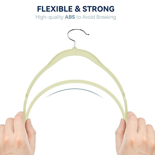 Premium Velvet Hangers 60 Pack, Non Slip Clothes Felt Hanger Heavy Duty for Coat, Premium Slim Space Saving Suit Hangers for Closet Organizer, 360° Rotating Silver Hook