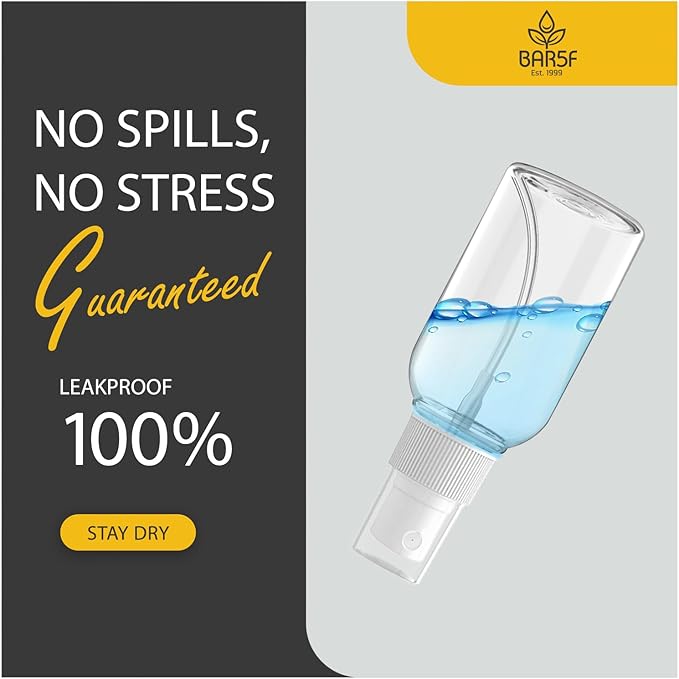 Bar5F 2.5-Ounce Small Spray Bottle Travel Size Fine Mist Mini Empty Spray Bottles Leak Proof for Toners, Face and Hair Mist