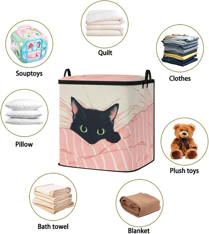 2pcs closet organizers and storage under bed,clothing blanket sweater sheet bedding comforter duvet quilt pillow toy storage bags with lids,dorm room essentials for containers 95L