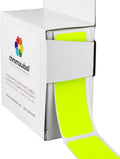 ChromaLabel 1 x 3 Inch All Purpose Permanent Color Code Rectangle Labels, 250 Labels per Dispenser Box, Fluorescent Yellow