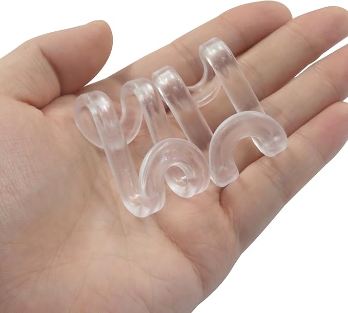 60 Pcs Clear Clothes Hanger Connector Hooks - Space Saving Plastic Hooks for Velvet, Heavy Duty Hangers, Organize Closet with Stackable Transparent Cascading Hooks(60 Pack)