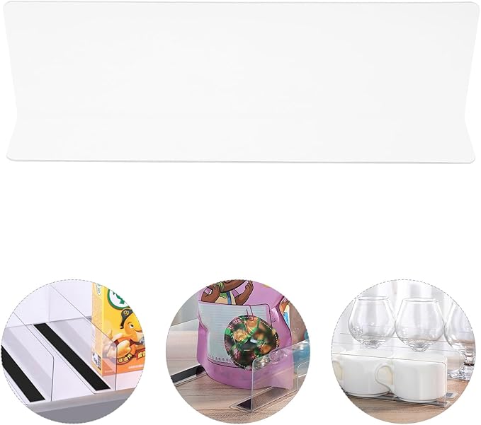 RUNROTOO Shelf Dividers -Shaped Flexible PVC Organizers for Closet, Retail Shelves and Dresser Storage
