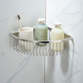 GORDEE Bathroom Shower Caddy Corner Shelf Basket, Ultra Sturdy Rust-Proof Stainless Steel Shelf Organizer Shampoo Holder, Wall Mounted Storage Rack for Bathroom Kitchen, Brushed Nickel