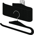 Velvet Pants Hangers, 20 Pack Non-Slip Open Ended Hangers with 360° Swivel Hook Slim Space Saving Jeans Hangers for Pants, Scarves, Ties, Towels, Black