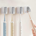 4PCS Dustproof Toothbrush Holders for Bathroom, Wall Mounted Toothbrush Holder with Cover, Toothbrush Travel Container Detachable and Single Toothbrush Dispenser for Bathroom, Family, Travel