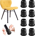 20 Pcs Black Small Chair Leg Floor Protectors for Hardwood Floors, Upgraded Rubber Chair Leg Caps with Felt Pads, Furniture Leg Feet Covers Protect Floors from Scratches Reduce Noise (Fit 0.75"-1")