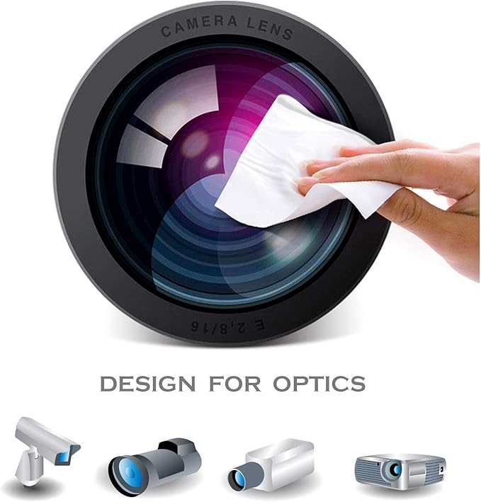AAwipes Eyeglasses Cleaning Cloths Microfiber Lens Cleaning Cloths for Eyeglasses Optical Grade Lens, Wide Angle Lens, Telephoto Lens,Camera Lens, Microlens, Magnifier,SLR Camera Lens (6"x7", 30 Pack)