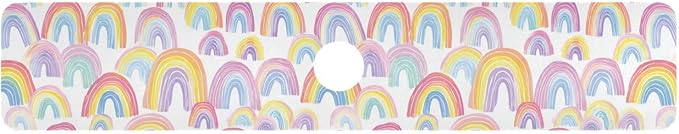 Kitchen Sink Splash Guard 1 PC 30 Inch Sink Faucet Mat Splash Guard for Bathroom Countertop Water Absorbent Foldable Cuttable Soft Washable Gradient Cute Rainbows