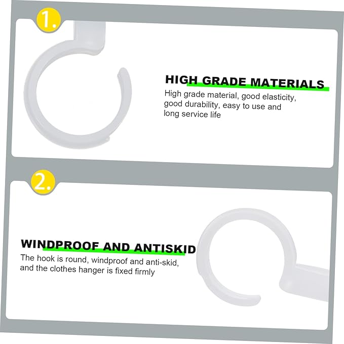 100pcs Buckle Household Windproof Hooks Wall Hangers for Clothes Hanging Hooks Clothes Hanger Connector s s Space Saving Clip Plastic White Stainless Steel