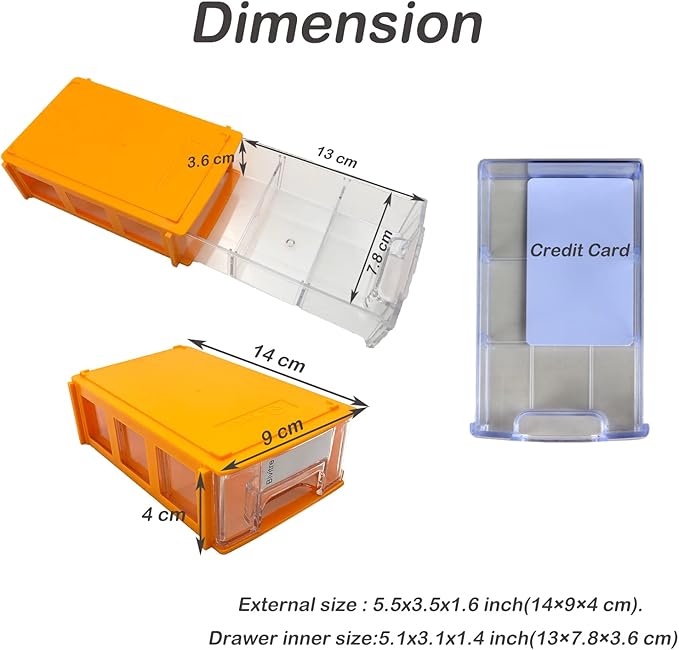 Stackable Storage Drawers Set of 20, Plastic Drawers Organizer for Small Parts Screw Craft Organizer, Mini Drawer Organizer with Dividers and Paper Labels(ORANGE)