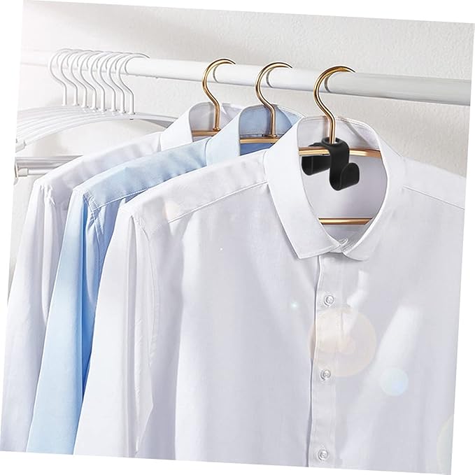 Luxshiny 40pcs Space Saving Hanger Connector Hooks for Closet Organization Double-Sided Design for Vertical Clothing Storage Strong Load-Bearing Capacity for Maximizing Wardrobe Space