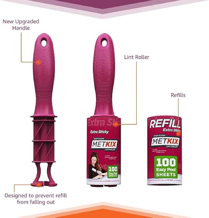 Metkix Refill for Metkix Lint Rollers 8 Pack (Total 800 Sheets)