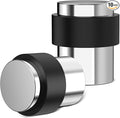 10 Pack Silver Mirror Finish Door Stoppers for Floor Mounting， Door Stopper Heavy Duty，304 Stainless Steel Cylindrical Made with Rubber Bumper，Floor Mount Door Holder Keep Door Open