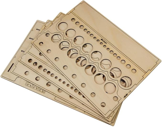 The Broken Token Modular Paint Rack w/ 35mm Holes - Multiple Organizer for Paint Bottles, Pots, and Brushes in Tiered Layout - Customize Your Pieces with Easy Organization & Access