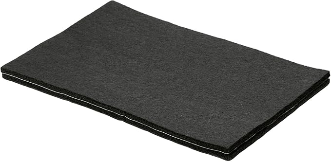 uxcell Felt Furniture Pads, 2Pcs 9.84" x 5.91" Adhesive Backed Felt Non-Slip Anti-Scratch Chair Leg Protectors for Protecting Hardwood Floor, Black