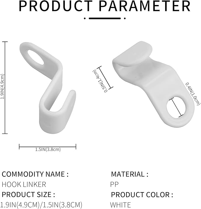 Clothes Closet Hook Hanger Space Saving Hangers Hooks Cascading Plastic Saver Organizer (100PCS, White)